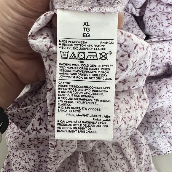 Old Navy Womens Purple Floral Maxi Dress XL Tiered Romantic Cottagecore Boho - Picture 7 of 12